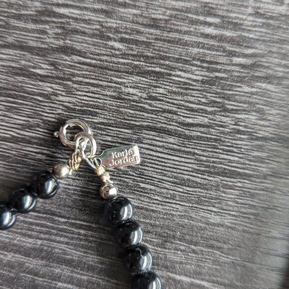 Karla Jordan Black and White Abstract Necklace - Picture 4 of 10